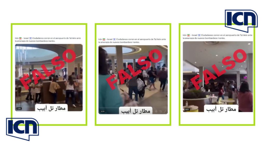 Este video no muestra un ataque en Israel, sino un incidente en un mall de Estados Unidos